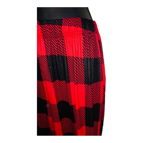 2pack Black & White, Red & Black Checkered soft cozy pajama pants size large new - Picture 8 of 16